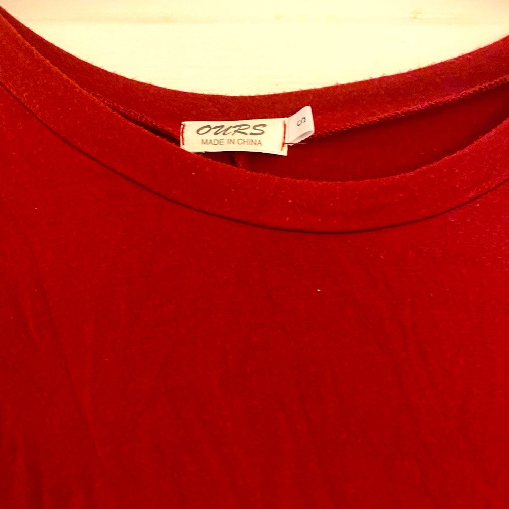 OURS Long Sleeve Red Dress